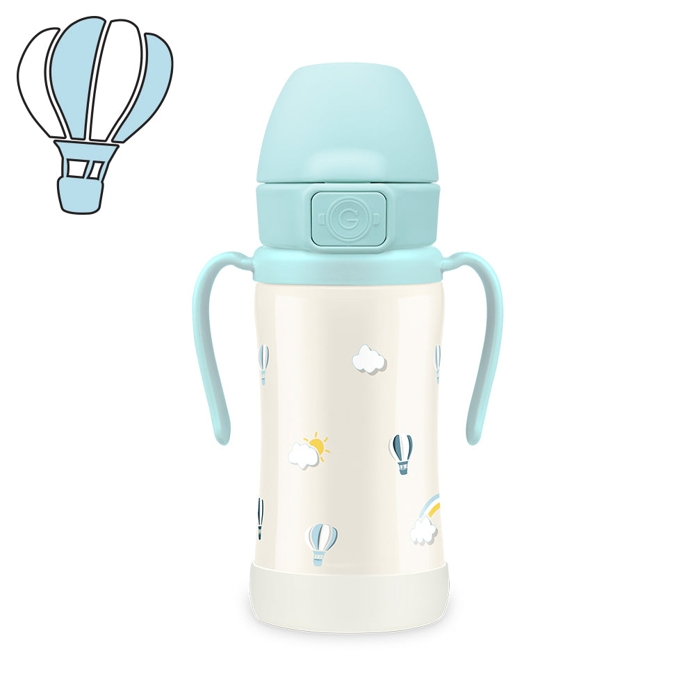 Grosmimi Stainless Steel Sky Balloon Straw Cup (300ml)