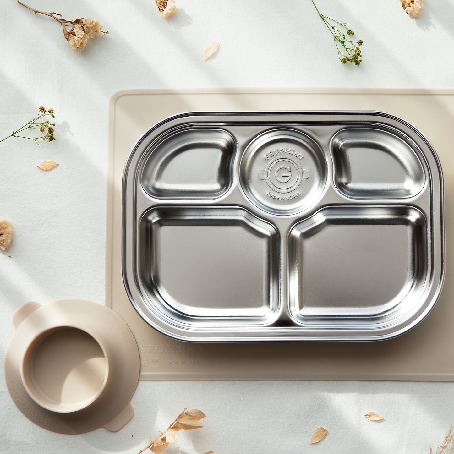 Grosmimi Stainless Steel Food Tray 5 Section