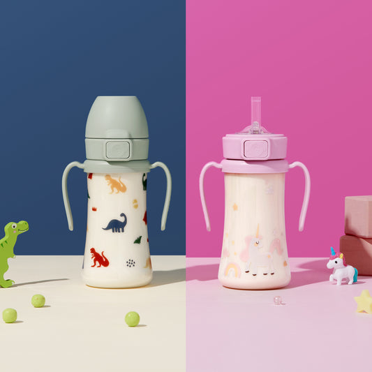 Grosmimi Dinosaur and Unicorn PPSU Straw Cup 300ml (Stage 2 Straw)