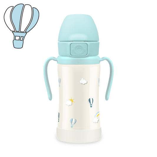 Grosmimi Stainless Steel Sky Balloon Straw Cup (300ml)