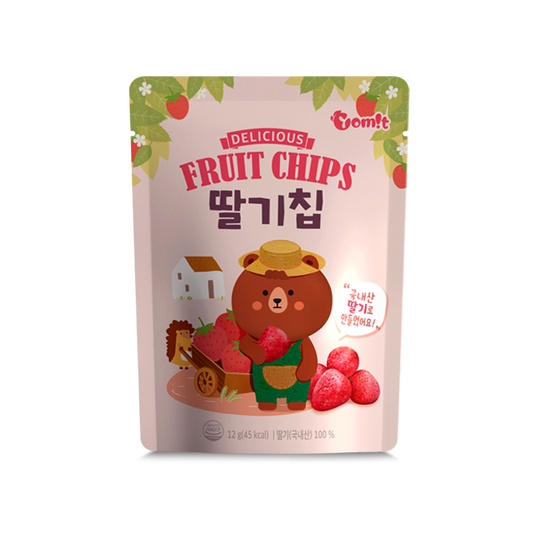 Jjangjuk Freeze Dried Strawberry Chips Set of 3