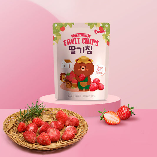Jjangjuk Freeze Dried Strawberry Chips Set of 3