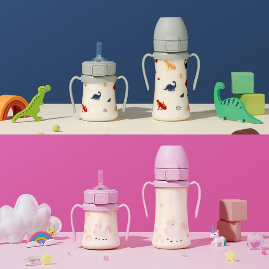 Grosmimi Dinosaur and Unicorn PPSU Straw Cup 200ml/ 300ml (Stage 2 Straw)