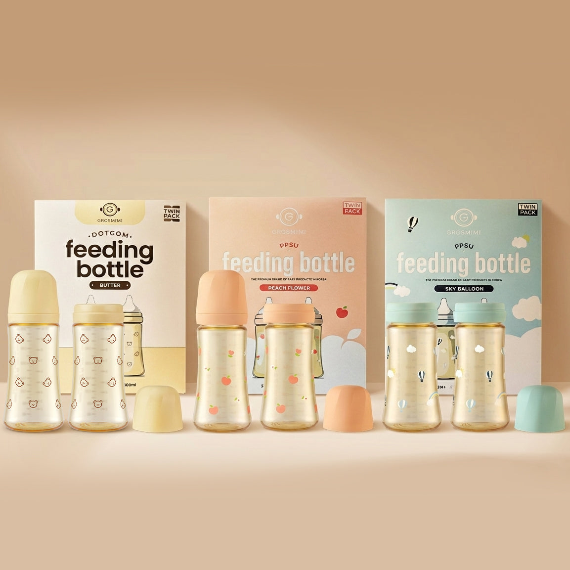 Feeding Bottle Twin Pack 200 ml / 300 ml (Teat NOT Included)