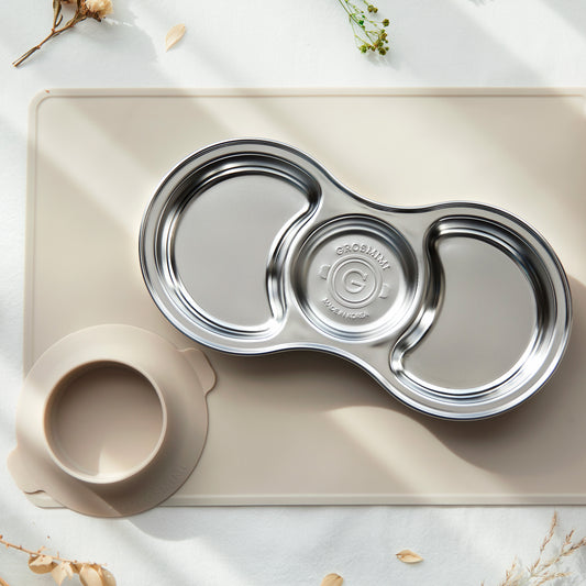 Grosmimi Stainless Steel Food Tray 3 Section